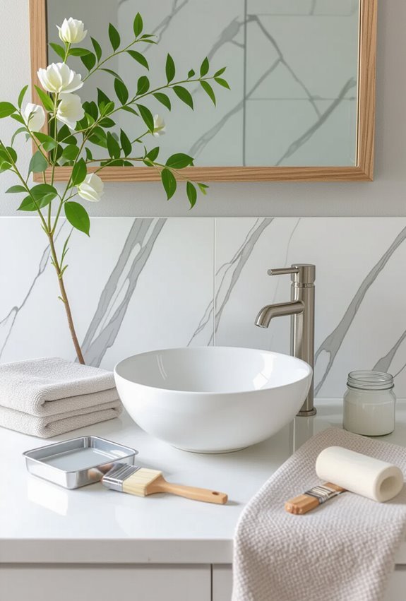 faux marble and tile techniques