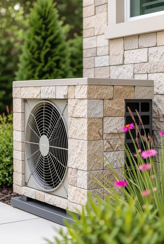 faux stone ac cover