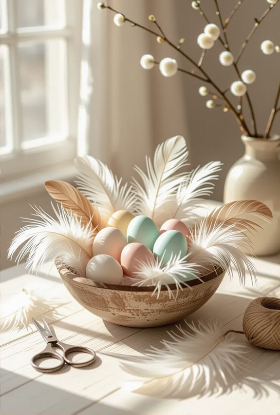 feathered nostalgic vintage centerpiece