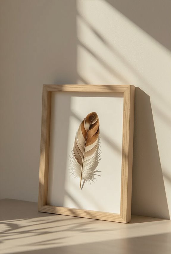 feathered rustic framed collages