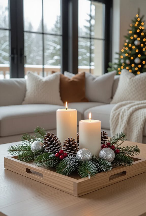 festive coffee table centerpieces
