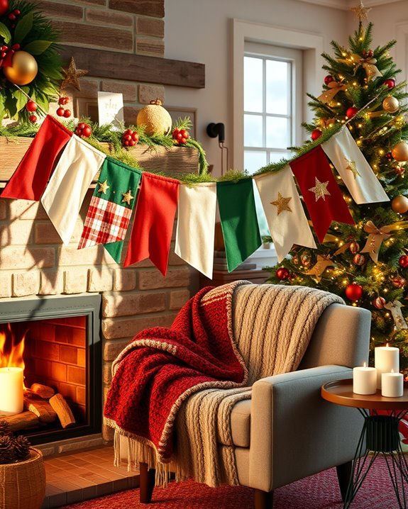 festive diy fabric banner