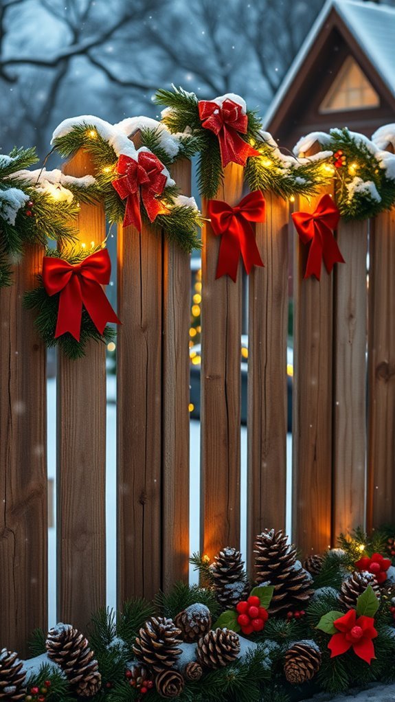 festive fence holiday decor