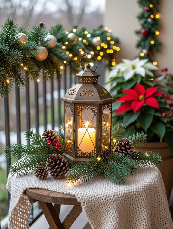 festive glowing holiday lantern