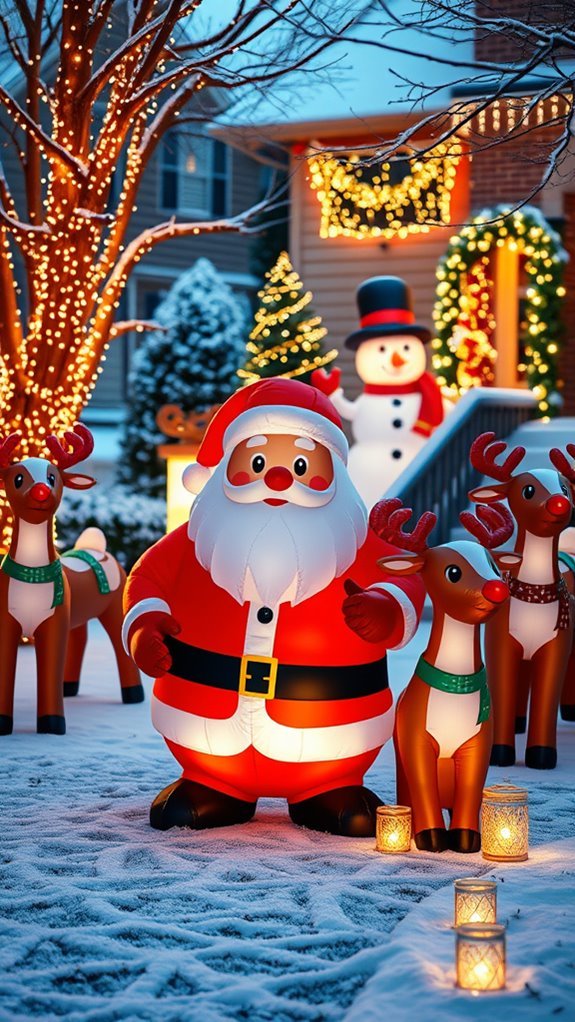 festive inflatable holiday decorations