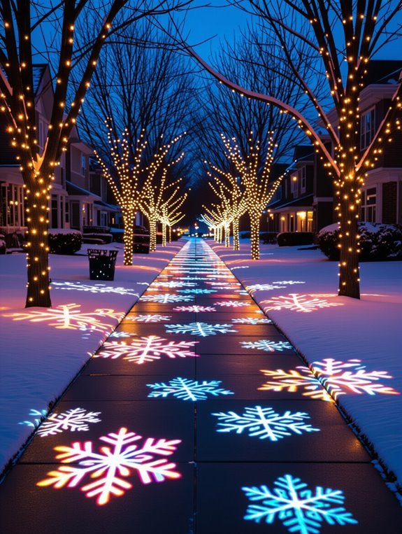 festive projector light displays