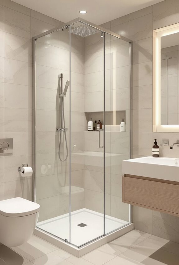 fewer grout lines larger tiles