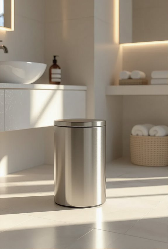 fingerprint free waterfall lid bins