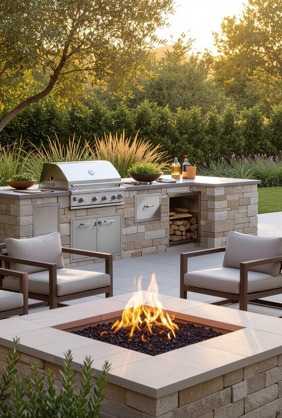fire pit enhances outdoor living