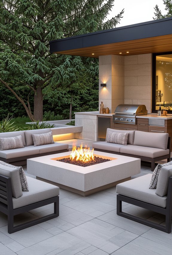 fire pit patio safety seating