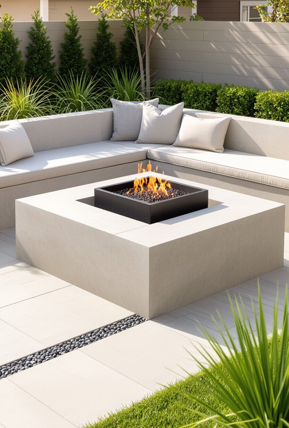 fire pit planter with irrigation