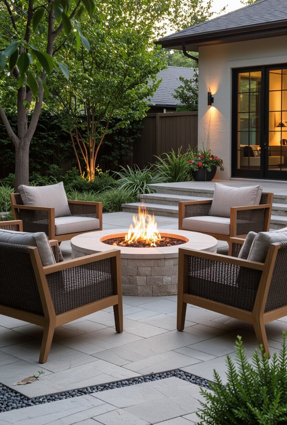 fire pit with seating