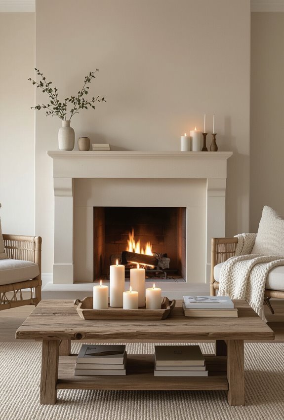 firelight books vintage decor