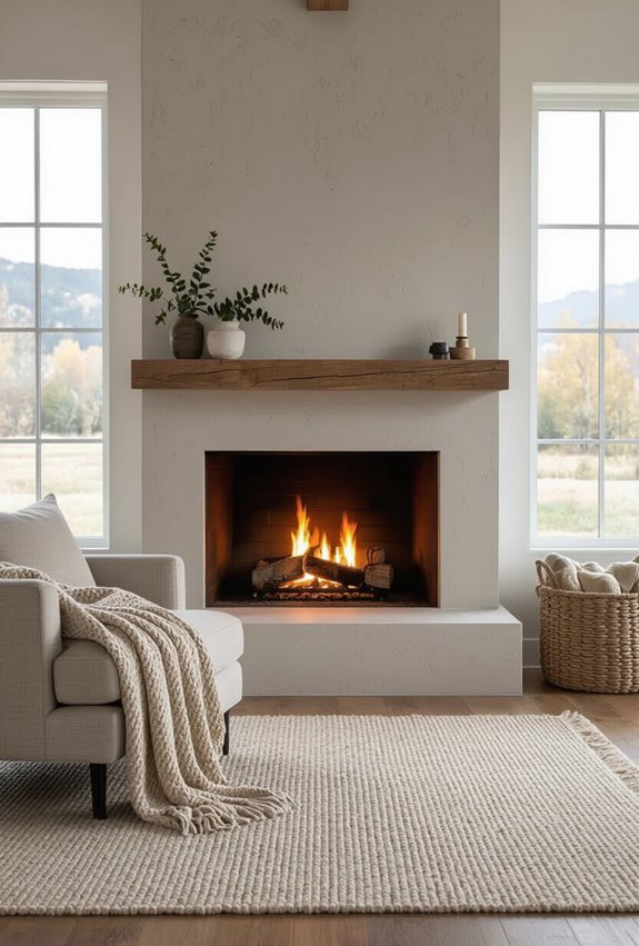 fireplace mantel cozy gathering spot
