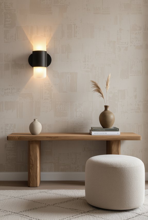 fixtures complement accent walls