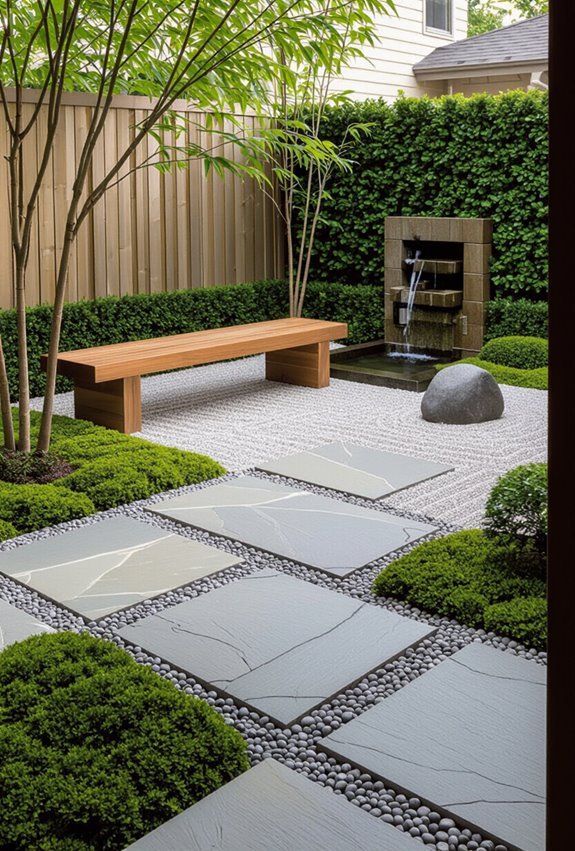 flagstone pathways for meditation