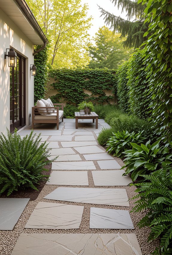 flagstone stepping path design