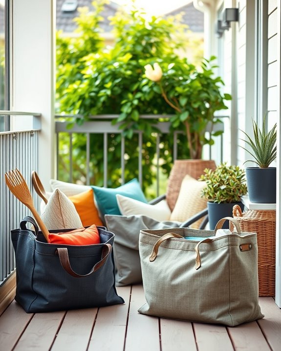 flexible balcony storage solutions