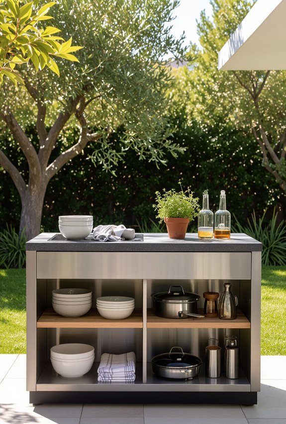 flexible modular outdoor kitchen base