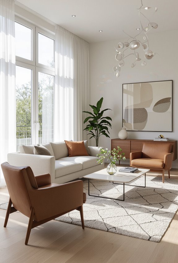 float furniture away from walls