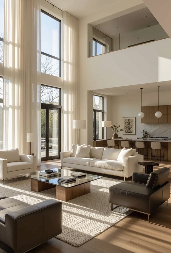 float furniture away from walls