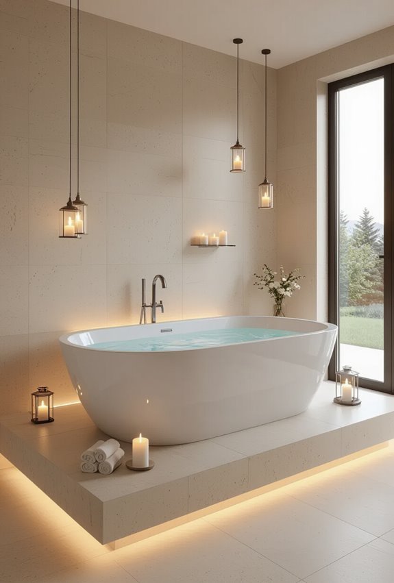 floating candles for intimate ambiance