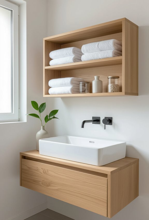 floating recessed minimalist shelves