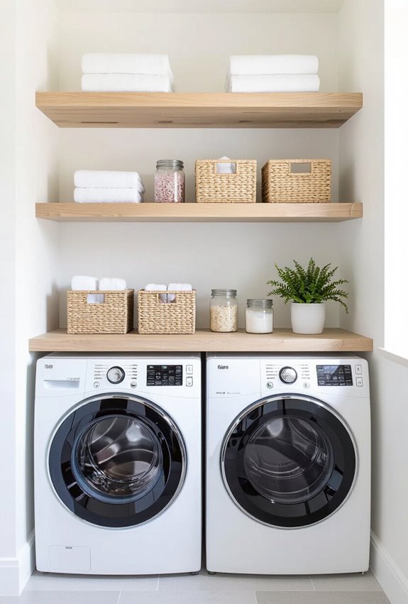 floating shelves maximize storage