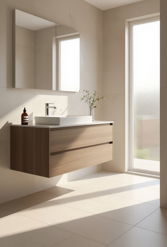 floating vanities maximize floorspace