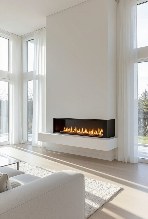 floating wall mounted hearth