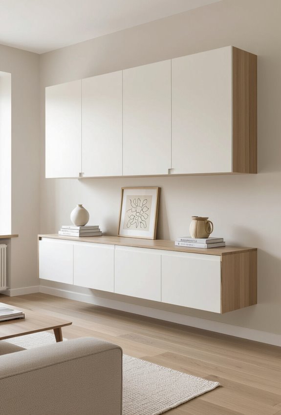floating wall mounted storage solution