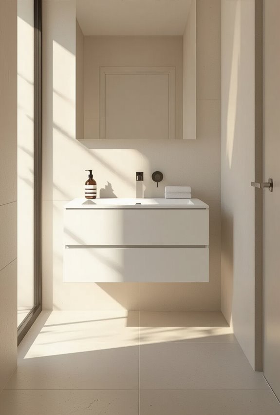 floating wall mounted vanity unit