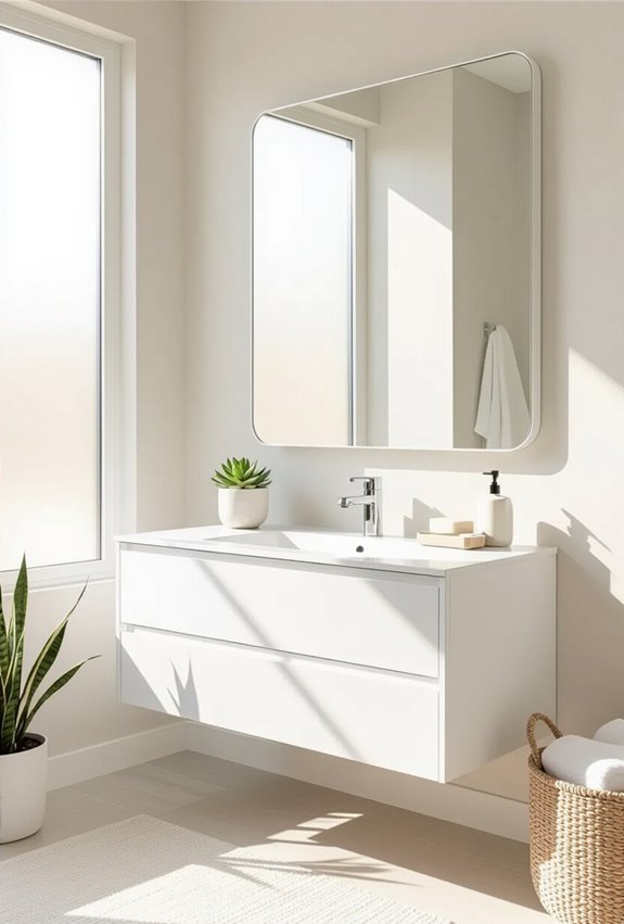floor to ceiling frameless mirrors