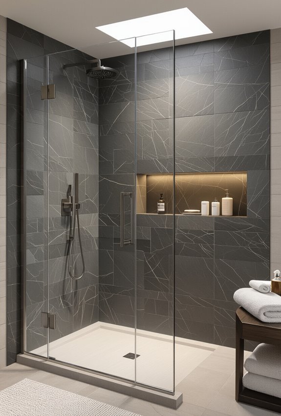 floor to ceiling slate sanctuary
