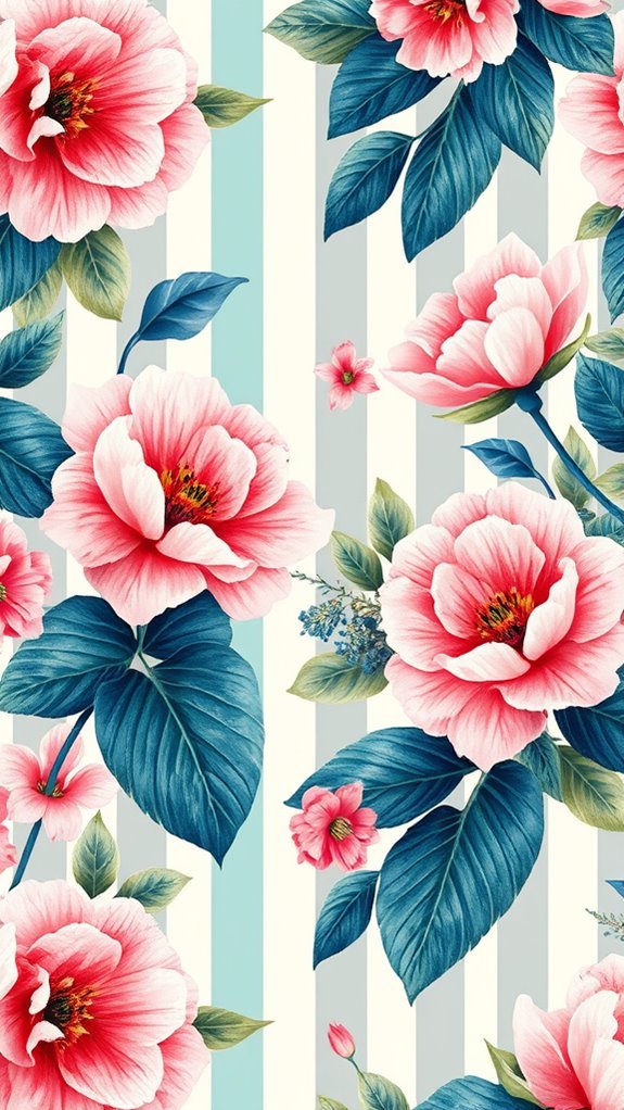 floral and stripes harmony