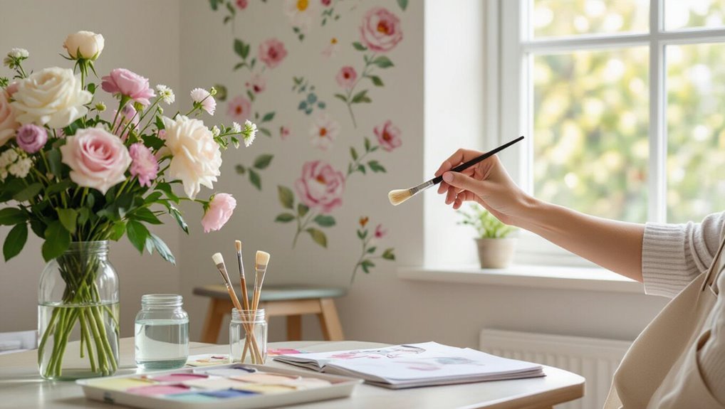 floral wall design tutorial