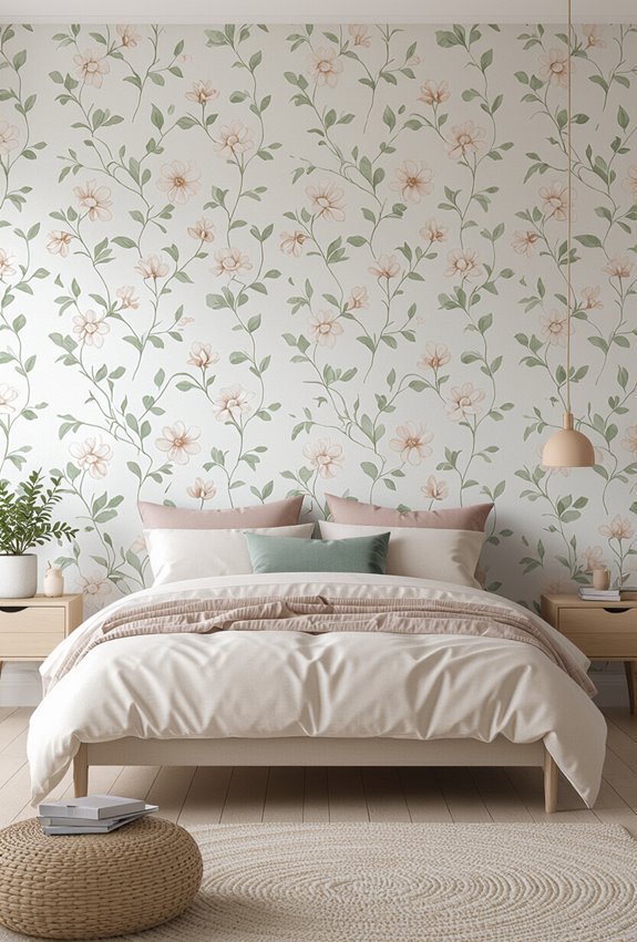 floral wallpaper for bedroom
