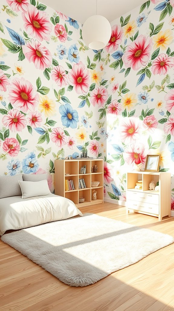 floral wallpaper for kids