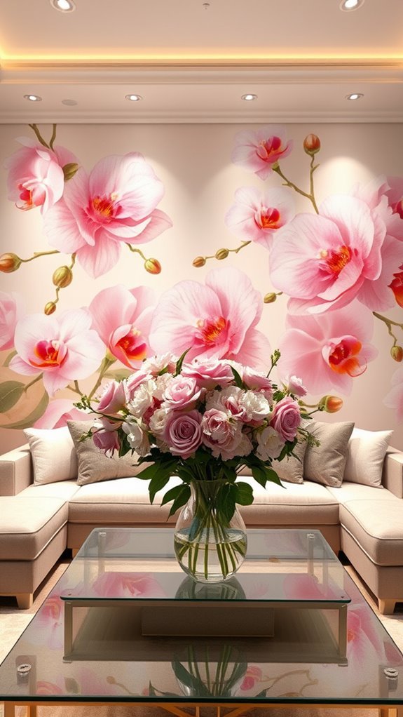 floral wallpaper for living rooms