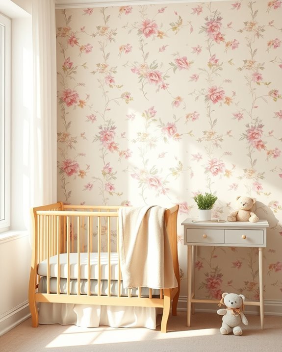 floral wallpaper for nurseries