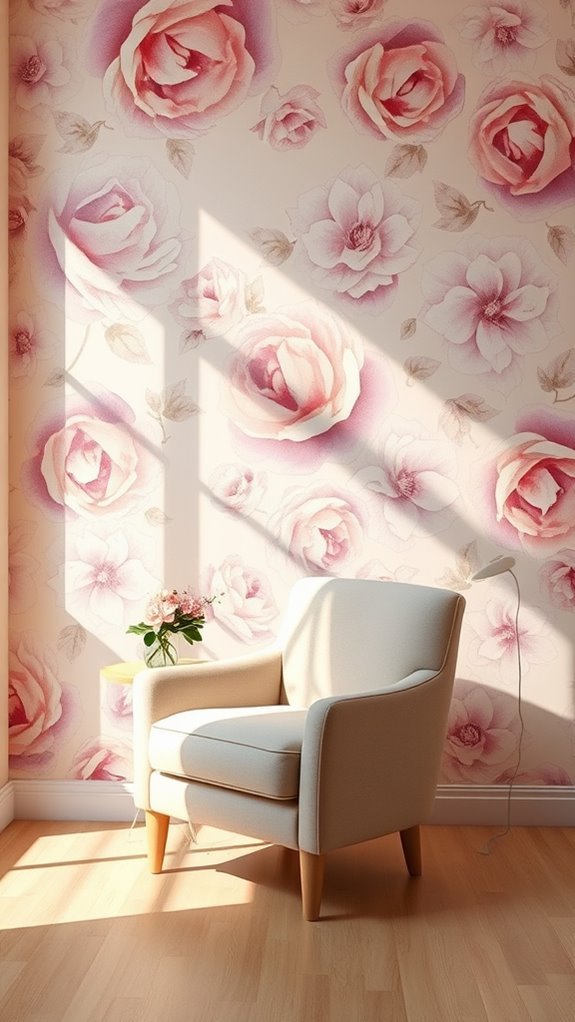floral wallpaper small space solutions