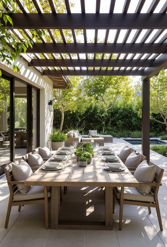 flow focused pergola party layout