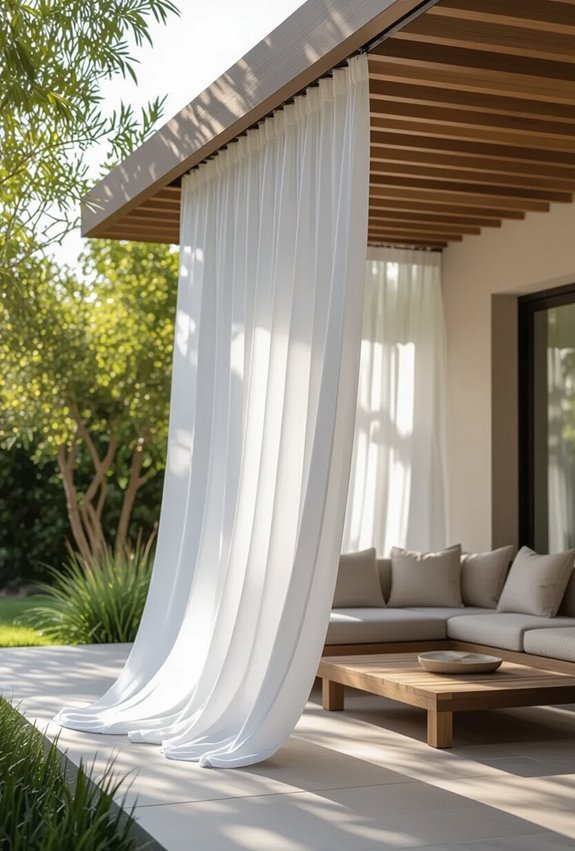flowing sheer privacy curtains