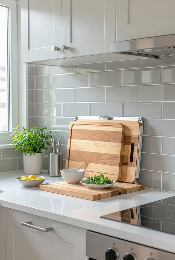 fold down backsplash cutting board