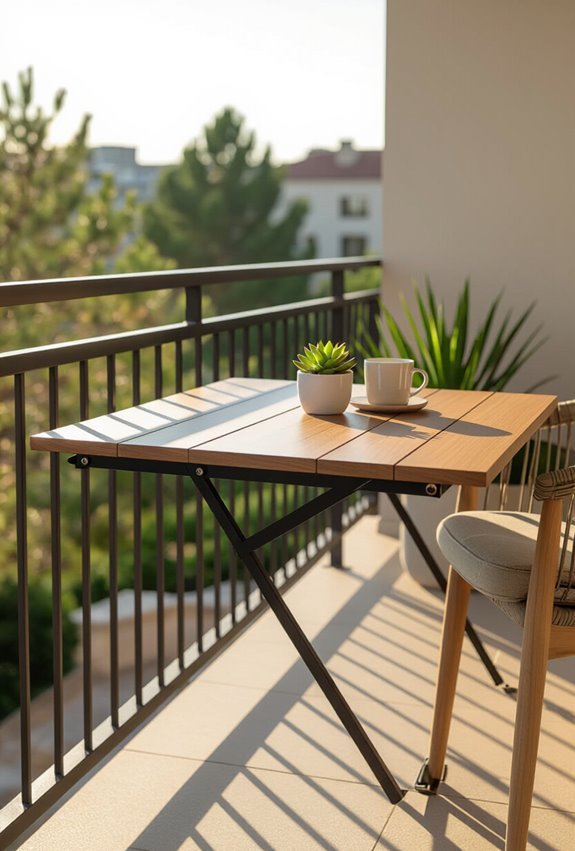 fold down balcony space saver