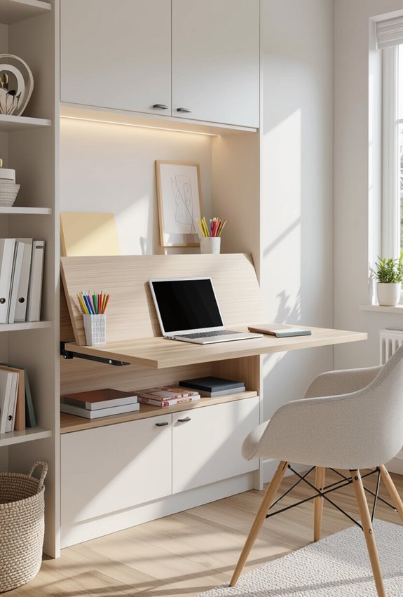 fold down compact workstation for boys