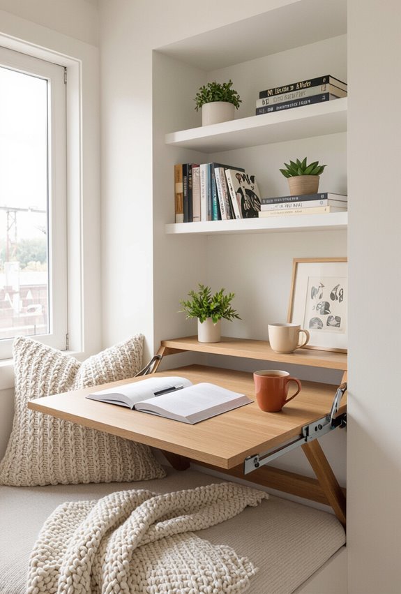 fold down murphy table nook