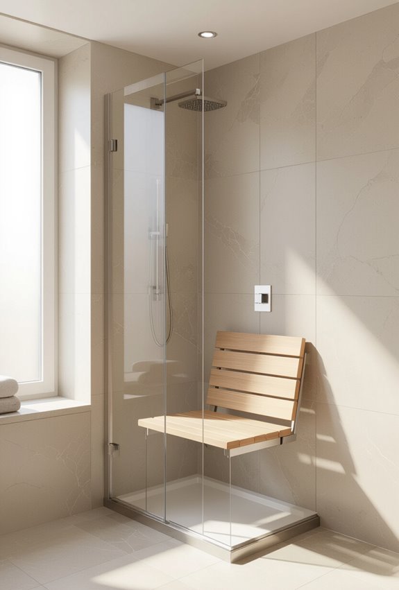 fold down shower seat convenience