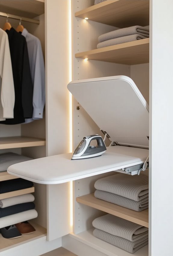 fold down slim ironing board