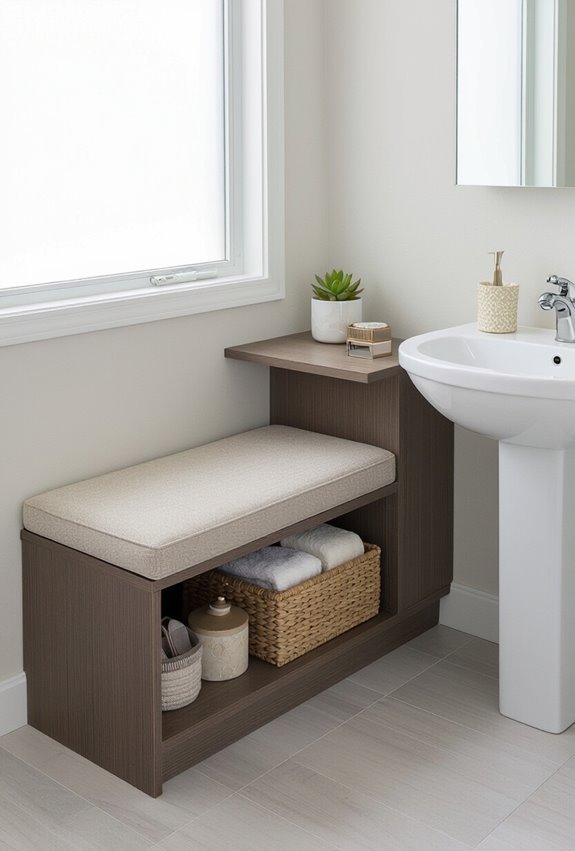 folding bench with storage